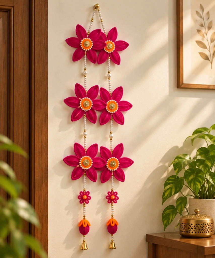 Gulabi Sitara Bell Hangings