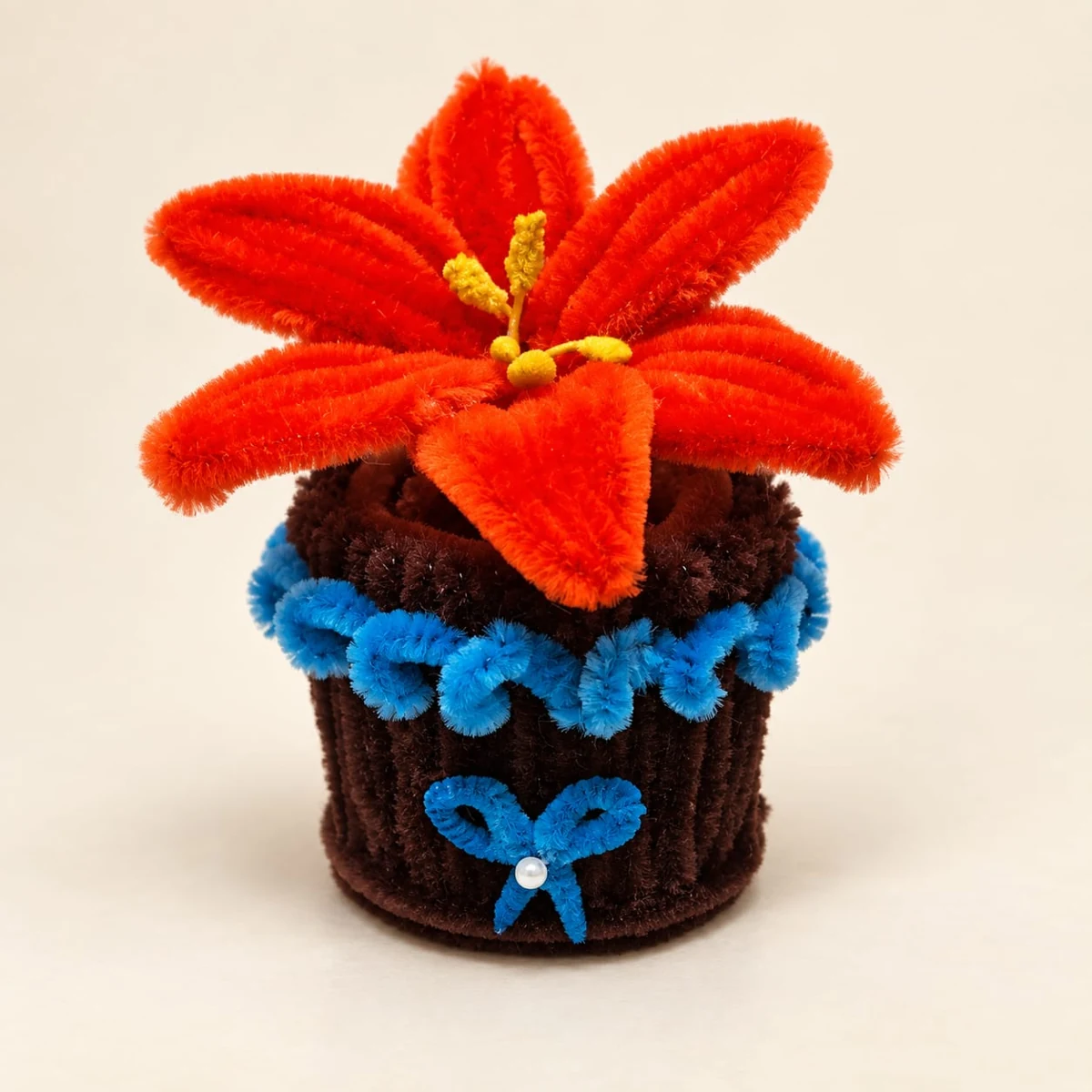 Orange Lily Pot